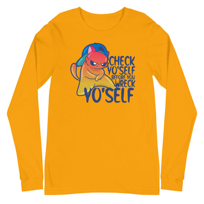 CHECK YOSELF - Long Sleeve Tee - ChubbleGumLLC