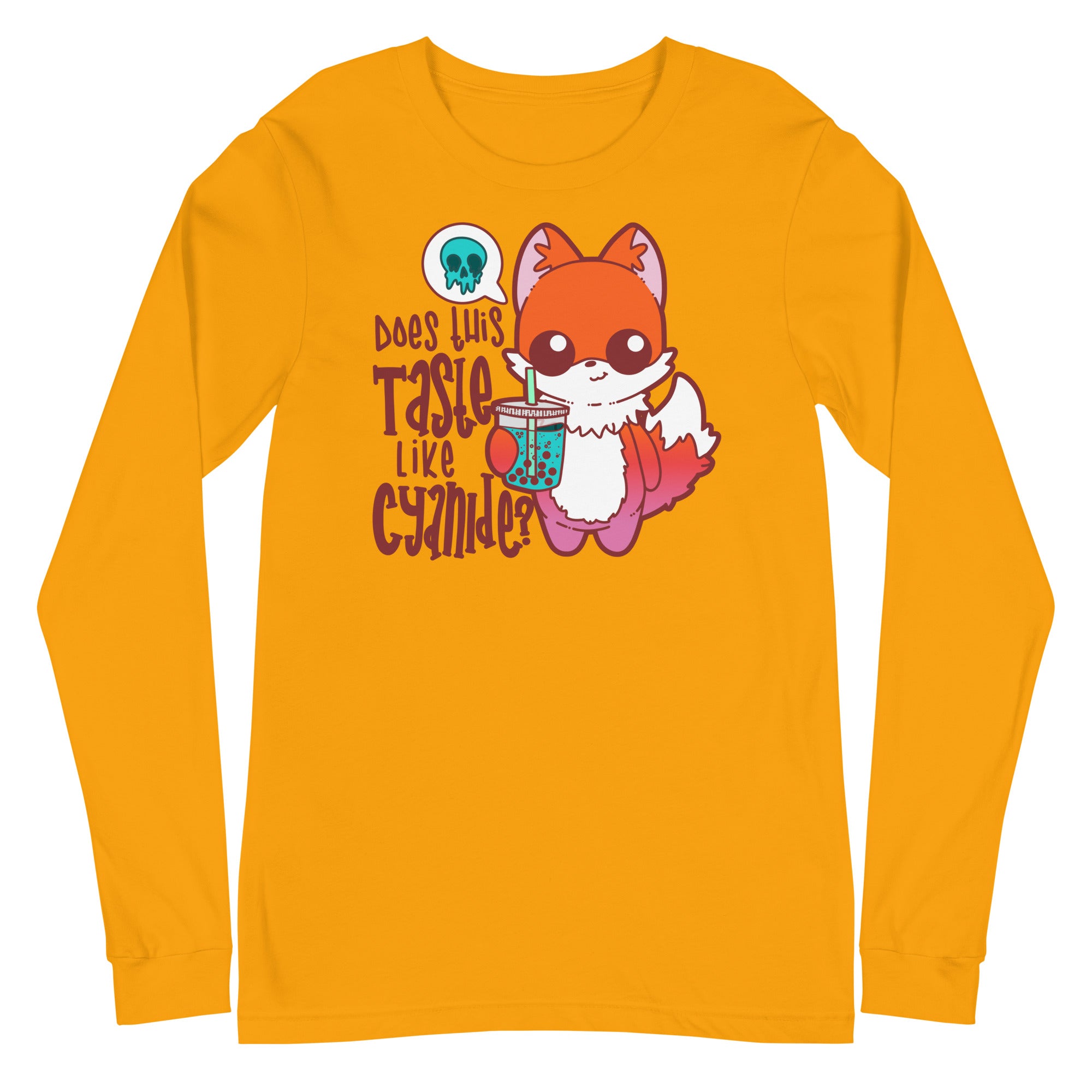 DOES THIS TASTE LIKE CYANIDE - Long Sleeve Tee - ChubbleGumLLC