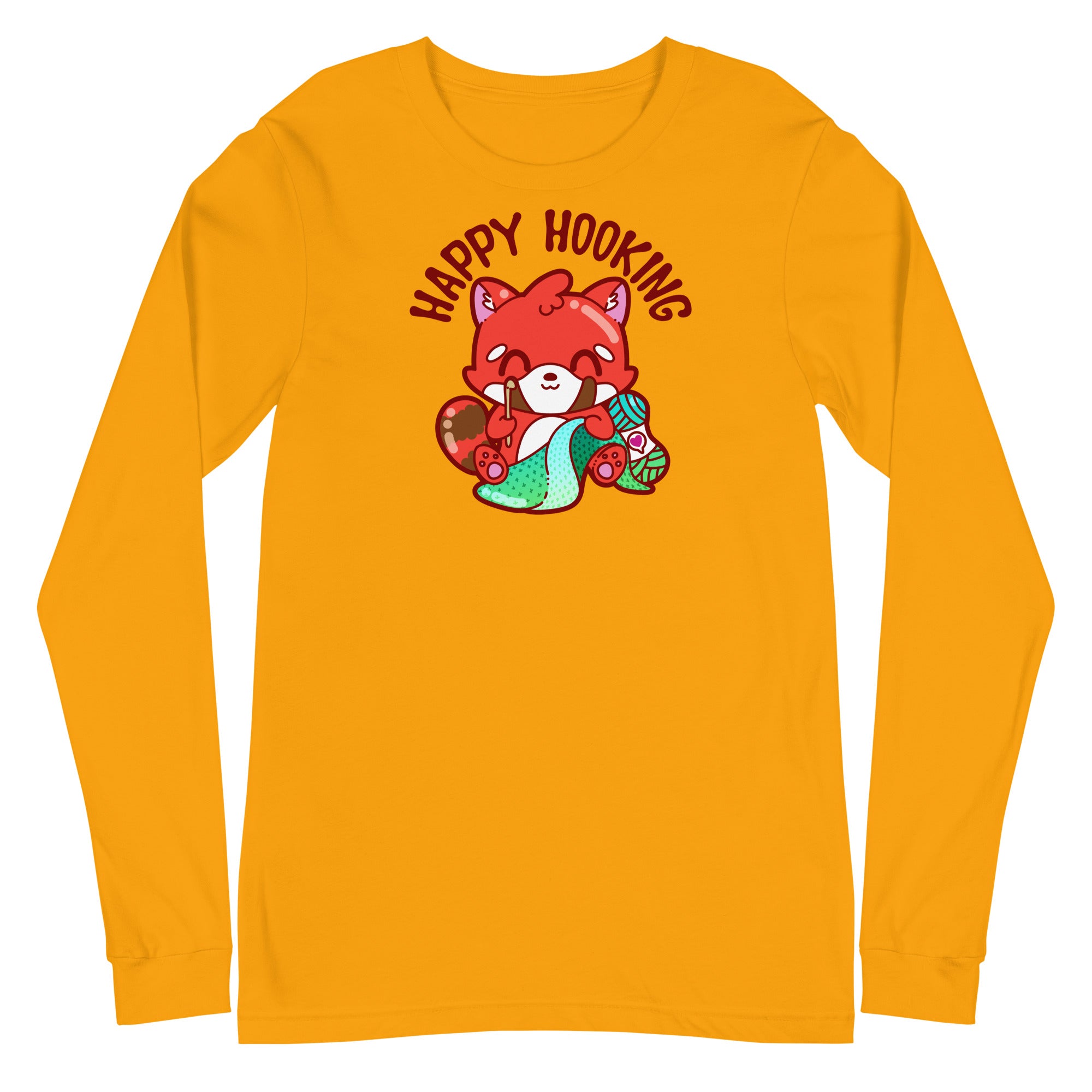 HAPPY HOOKING - Long Sleeve Tee - ChubbleGumLLC