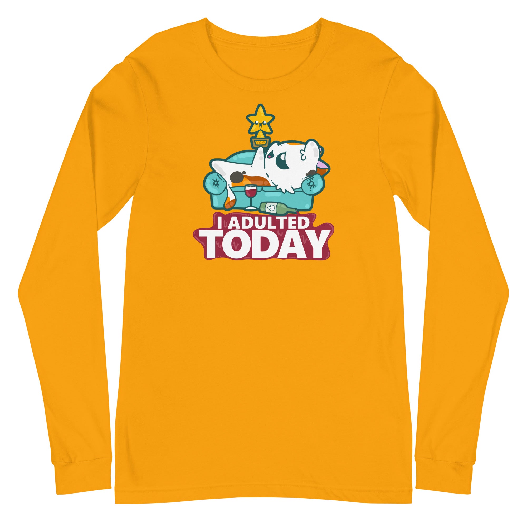 I ADULTED TODAY - Long Sleeve Tee - ChubbleGumLLC