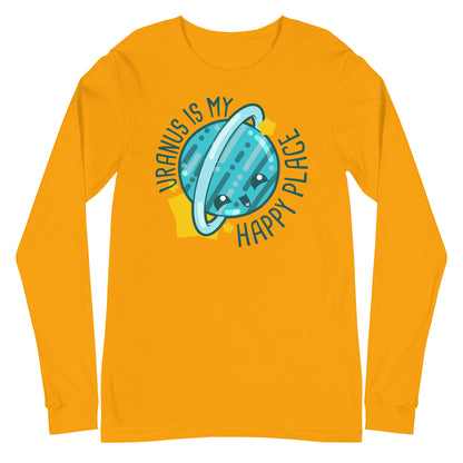 URANUS IS MY HAPPY PLACE - Long Sleeve Tee - ChubbleGumLLC