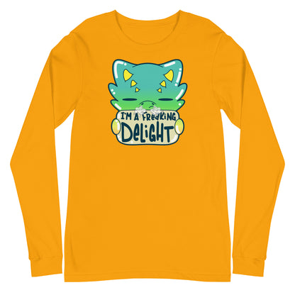 I AM A FREAKING DELIGHT - Long Sleeve Tee - ChubbleGumLLC