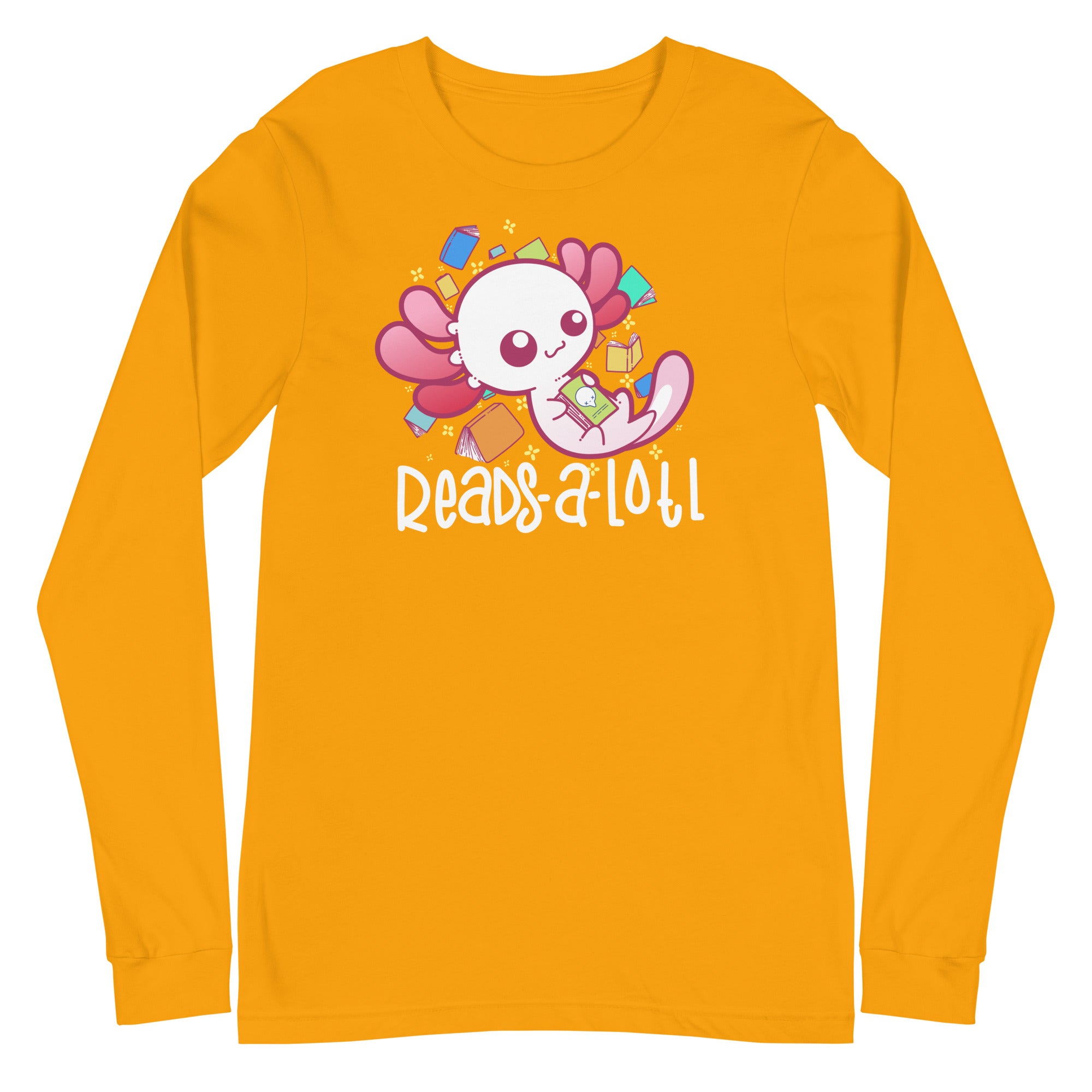 READS A LOTL - Modified Long Sleeve Tee - ChubbleGumLLC