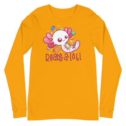 READS A LOTL - Long Sleeve Tee - ChubbleGumLLC