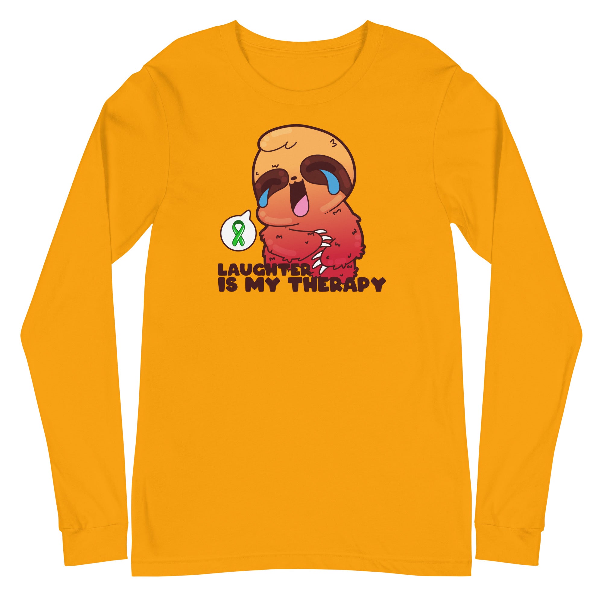 LAUGHTER IS MY THERAPY - Long Sleeve Tee - ChubbleGumLLC