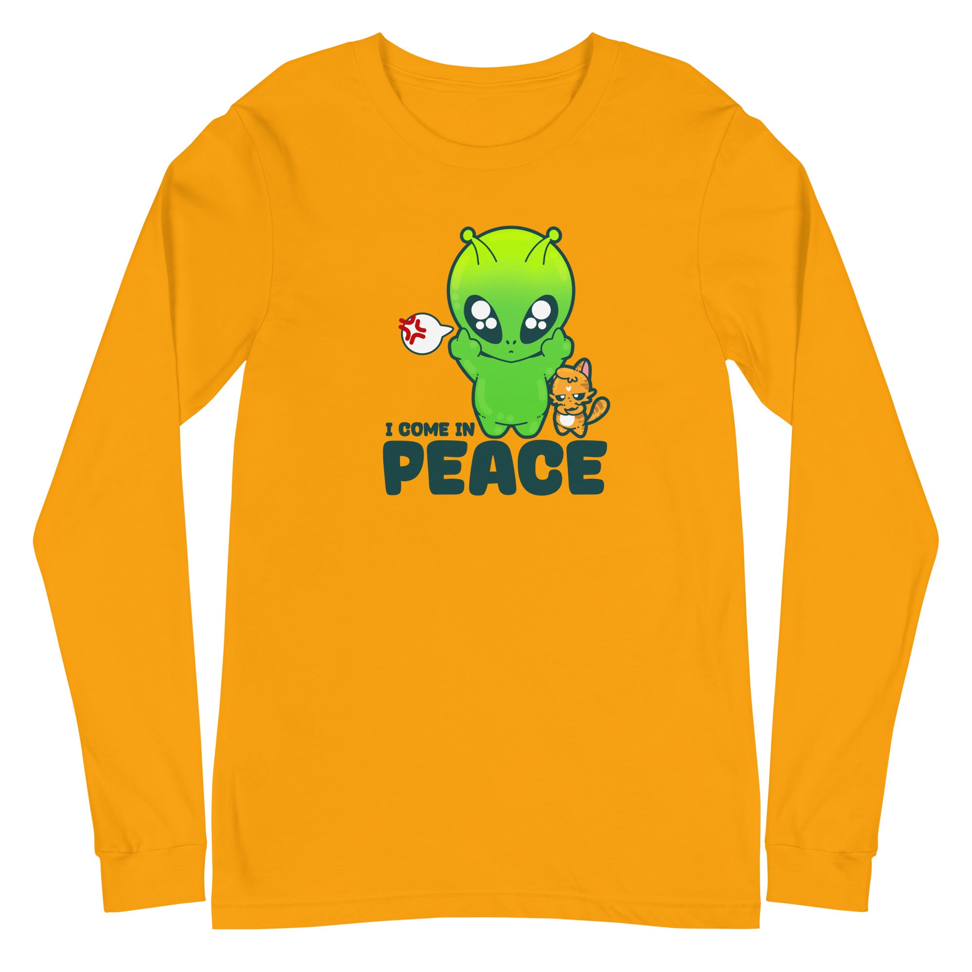 I COME IN PEACE - Long Sleeve Tee - ChubbleGumLLC