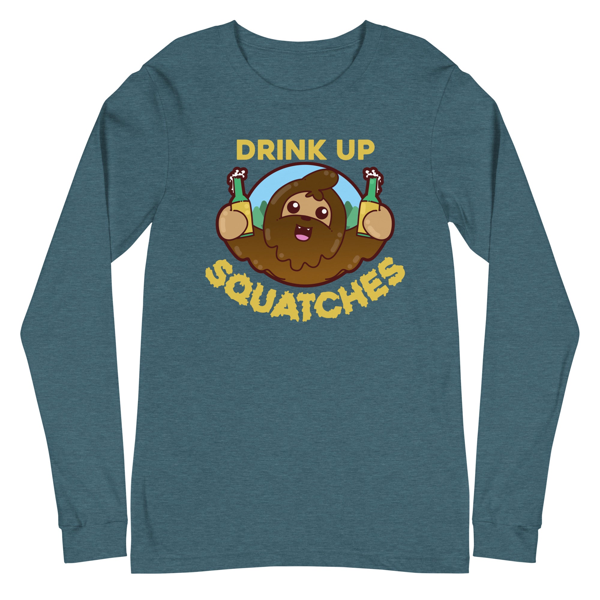 DRINK UP SQUATCHES - Long Sleeve Tee - ChubbleGumLLC