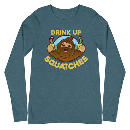 DRINK UP SQUATCHES - Long Sleeve Tee - ChubbleGumLLC