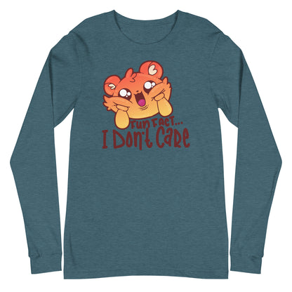 FUN FACT.. I DONT CARE - Long Sleeve Tee - ChubbleGumLLC