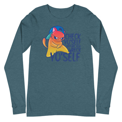 CHECK YOSELF - Long Sleeve Tee - ChubbleGumLLC