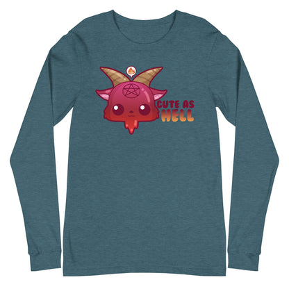 CUTE AS HELL - Long Sleeve Tee - ChubbleGumLLC