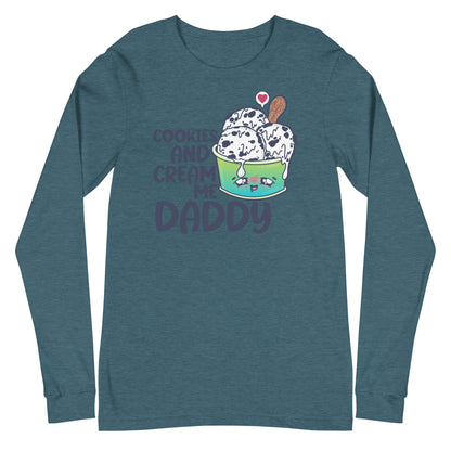 COOKIES AND CREAM ME DADDY - Long Sleeve Tee - ChubbleGumLLC