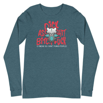 I SWEAR SO I DONT PUNCH PEOPLE - Long Sleeve Tee - ChubbleGumLLC