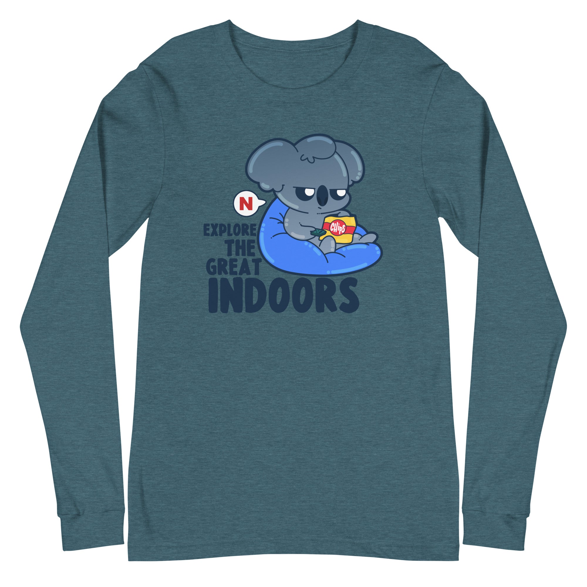 EXPLORE THE GREAT INDOORS - Long Sleeve Tee - ChubbleGumLLC