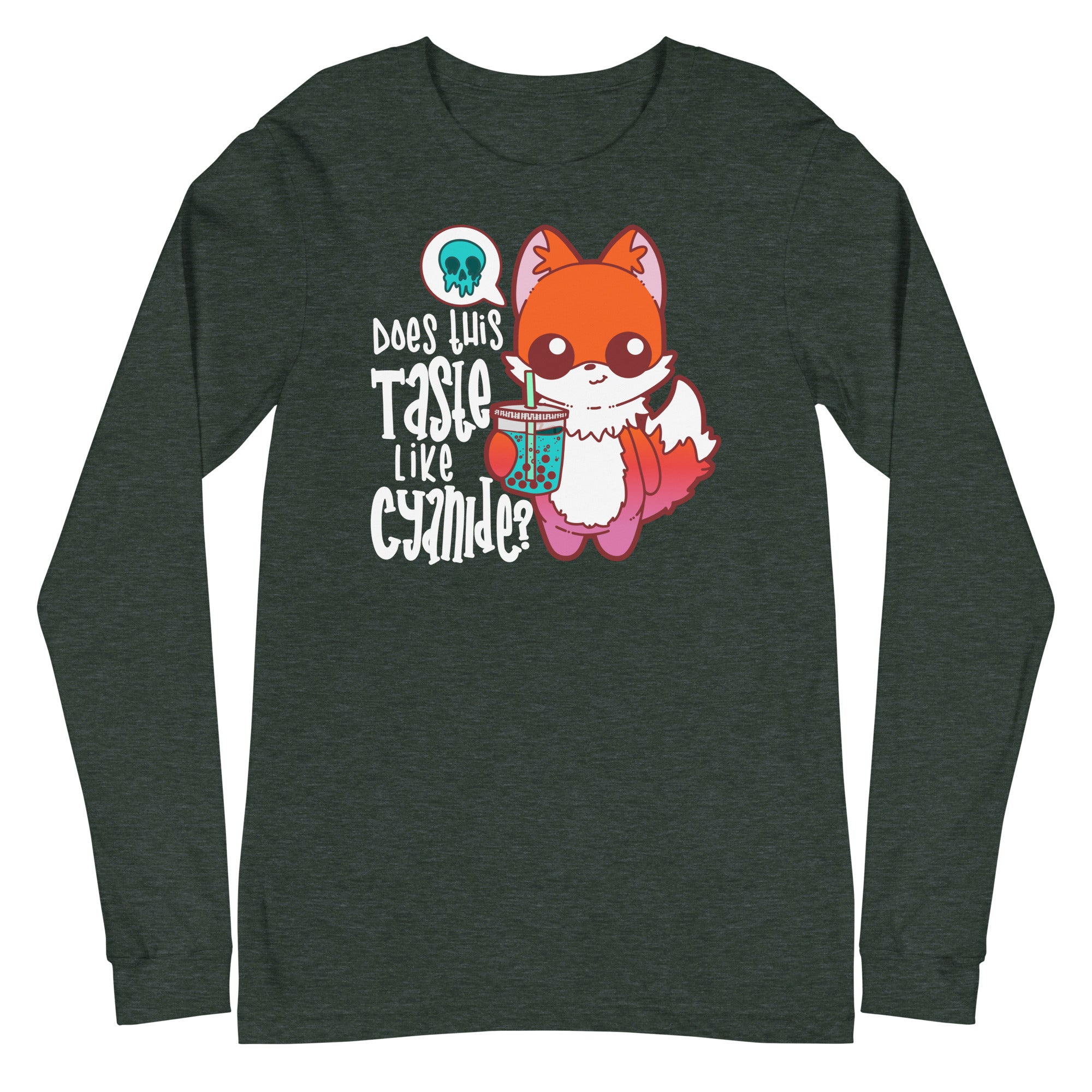 DOES THIS TASTE LIKE CYANIDE - Modified Long Sleeve Tee - ChubbleGumLLC