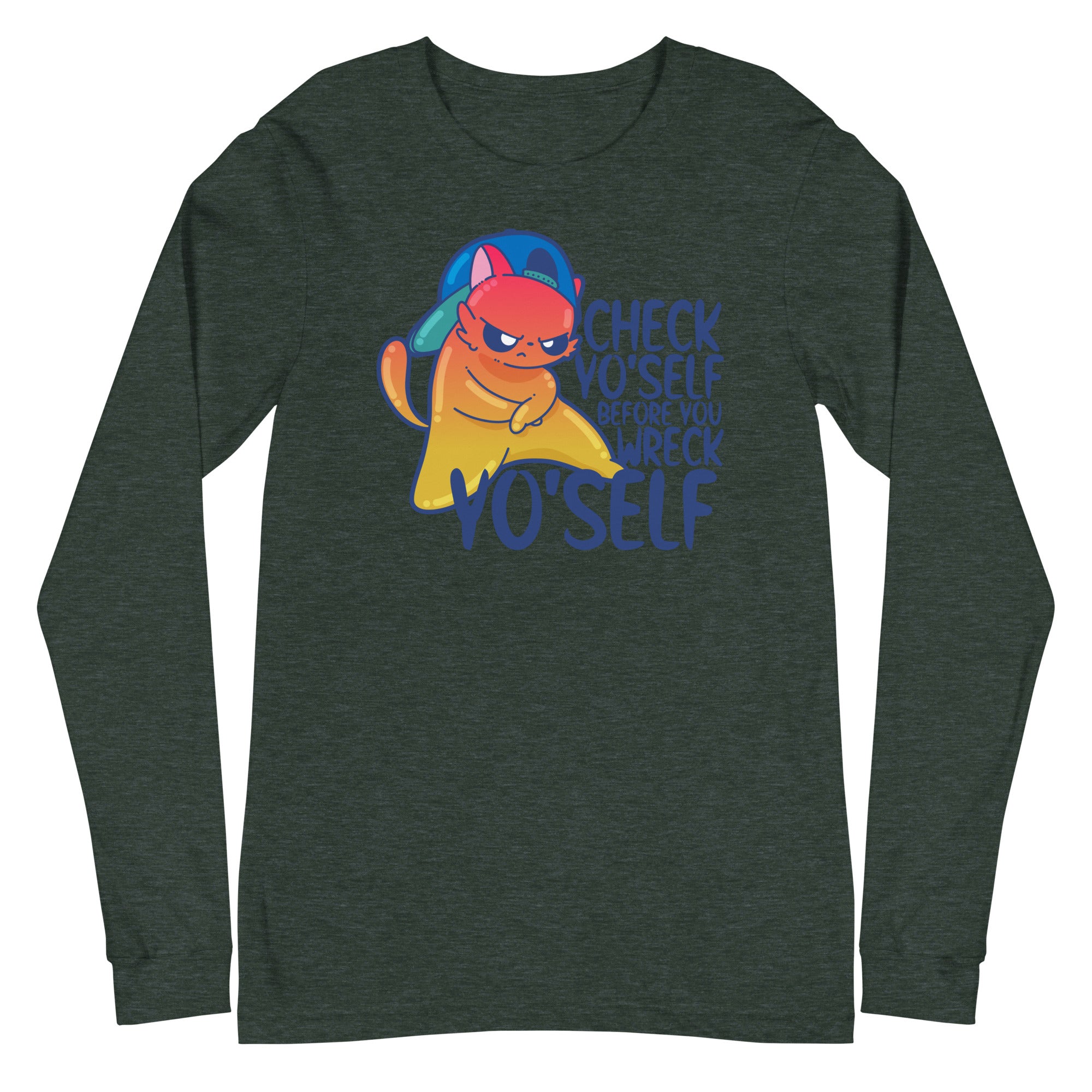 CHECK YOSELF - Long Sleeve Tee - ChubbleGumLLC