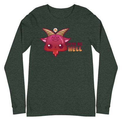 CUTE AS HELL - Long Sleeve Tee - ChubbleGumLLC