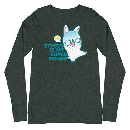 STRESS IS MY SUPERPOWER - Long Sleeve Tee - ChubbleGumLLC