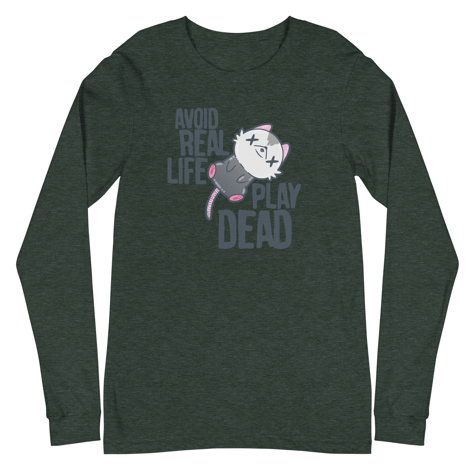 AVOID REAL LIFE PLAY DEAD - Long Sleeve Tee - ChubbleGumLLC