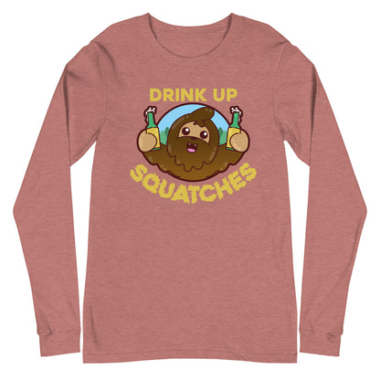 DRINK UP SQUATCHES - Long Sleeve Tee - ChubbleGumLLC