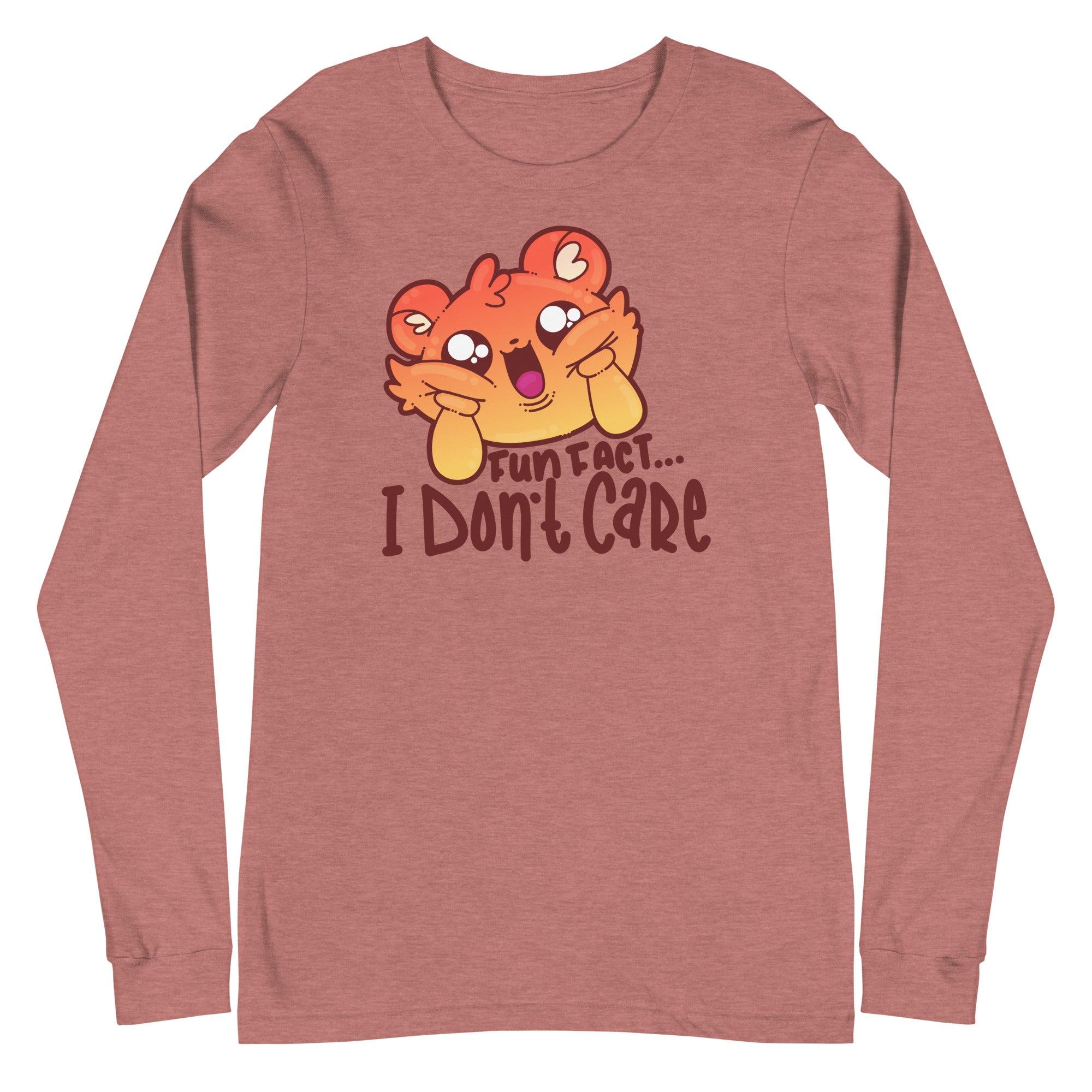 FUN FACT.. I DONT CARE - Long Sleeve Tee - ChubbleGumLLC