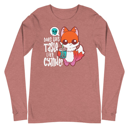 DOES THIS TASTE LIKE CYANIDE - Modified Long Sleeve Tee - ChubbleGumLLC