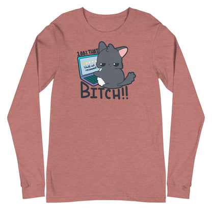 100 % THAT BITCH - Long Sleeve Tee - ChubbleGumLLC