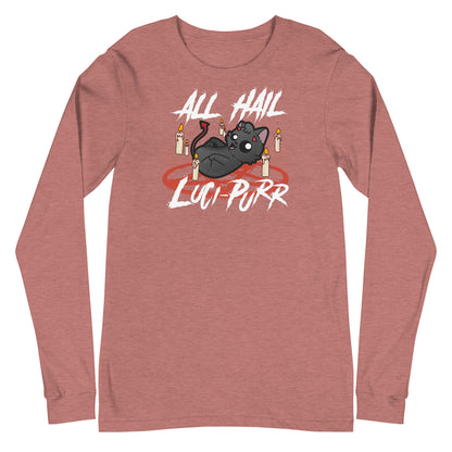 ALL HAIL LUCIPURR - Long Sleeve Tee - ChubbleGumLLC