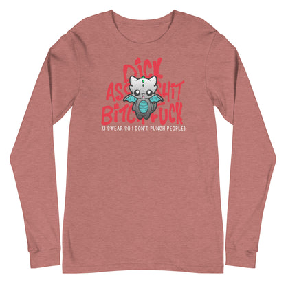 I SWEAR SO I DONT PUNCH PEOPLE - Long Sleeve Tee - ChubbleGumLLC