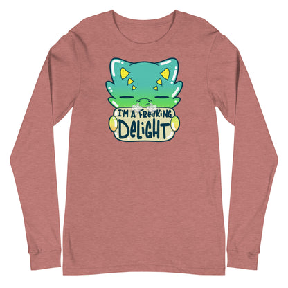 I AM A FREAKING DELIGHT - Long Sleeve Tee - ChubbleGumLLC