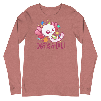 READS A LOTL - Long Sleeve Tee - ChubbleGumLLC