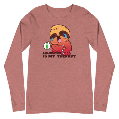 LAUGHTER IS MY THERAPY - Long Sleeve Tee - ChubbleGumLLC