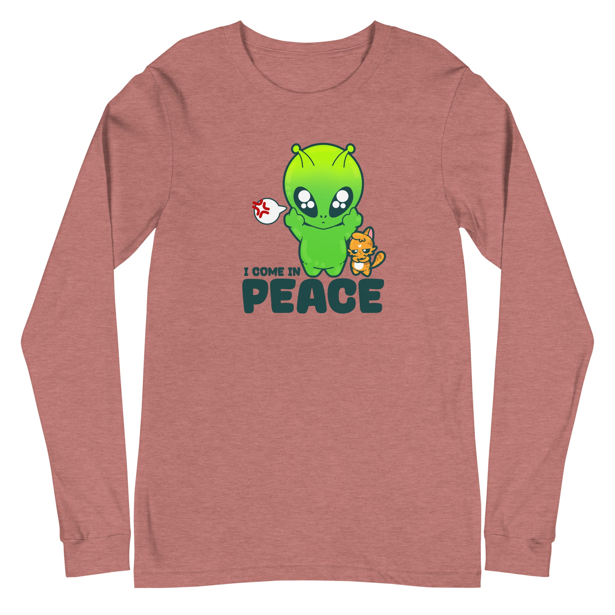 I COME IN PEACE - Long Sleeve Tee - ChubbleGumLLC