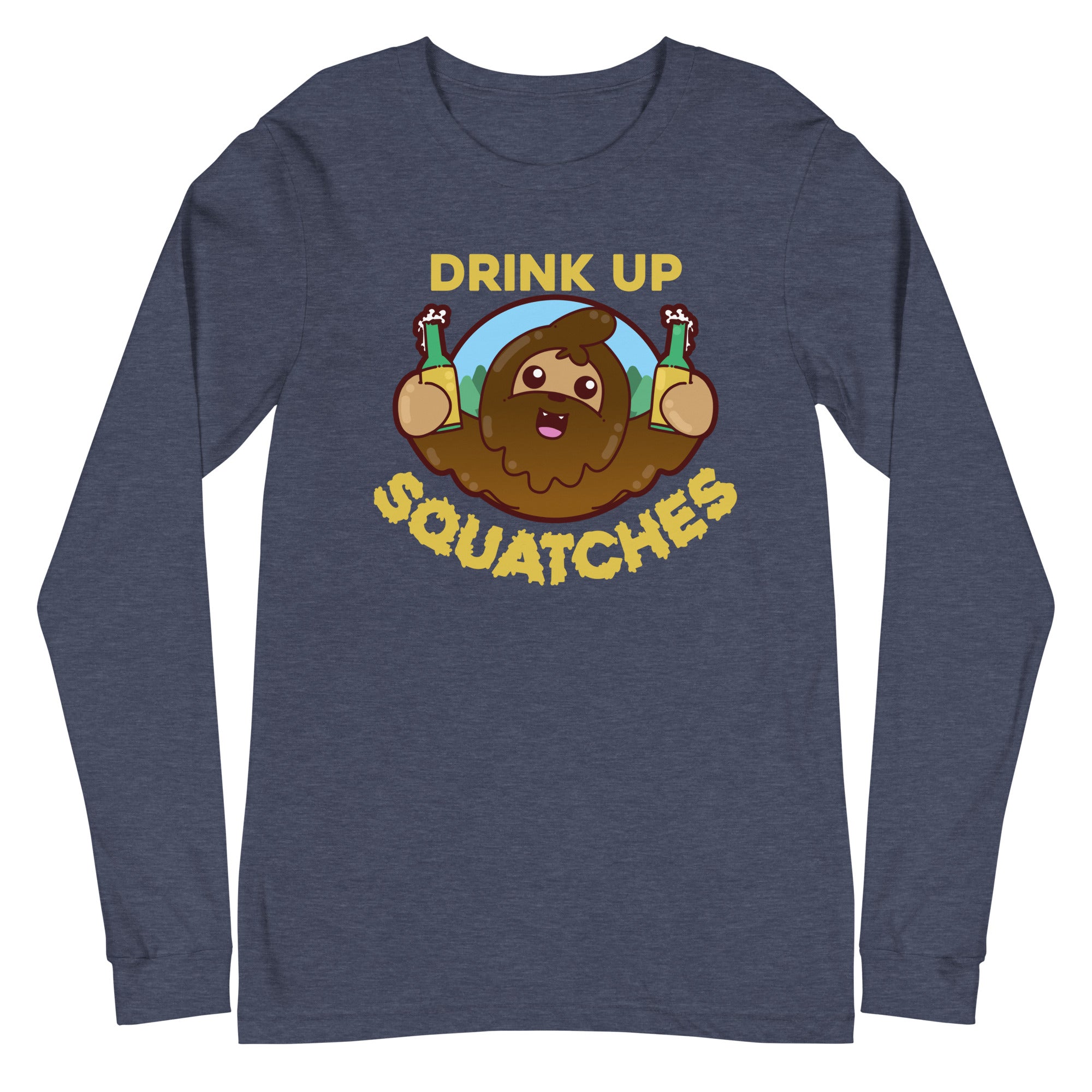 DRINK UP SQUATCHES - Long Sleeve Tee - ChubbleGumLLC