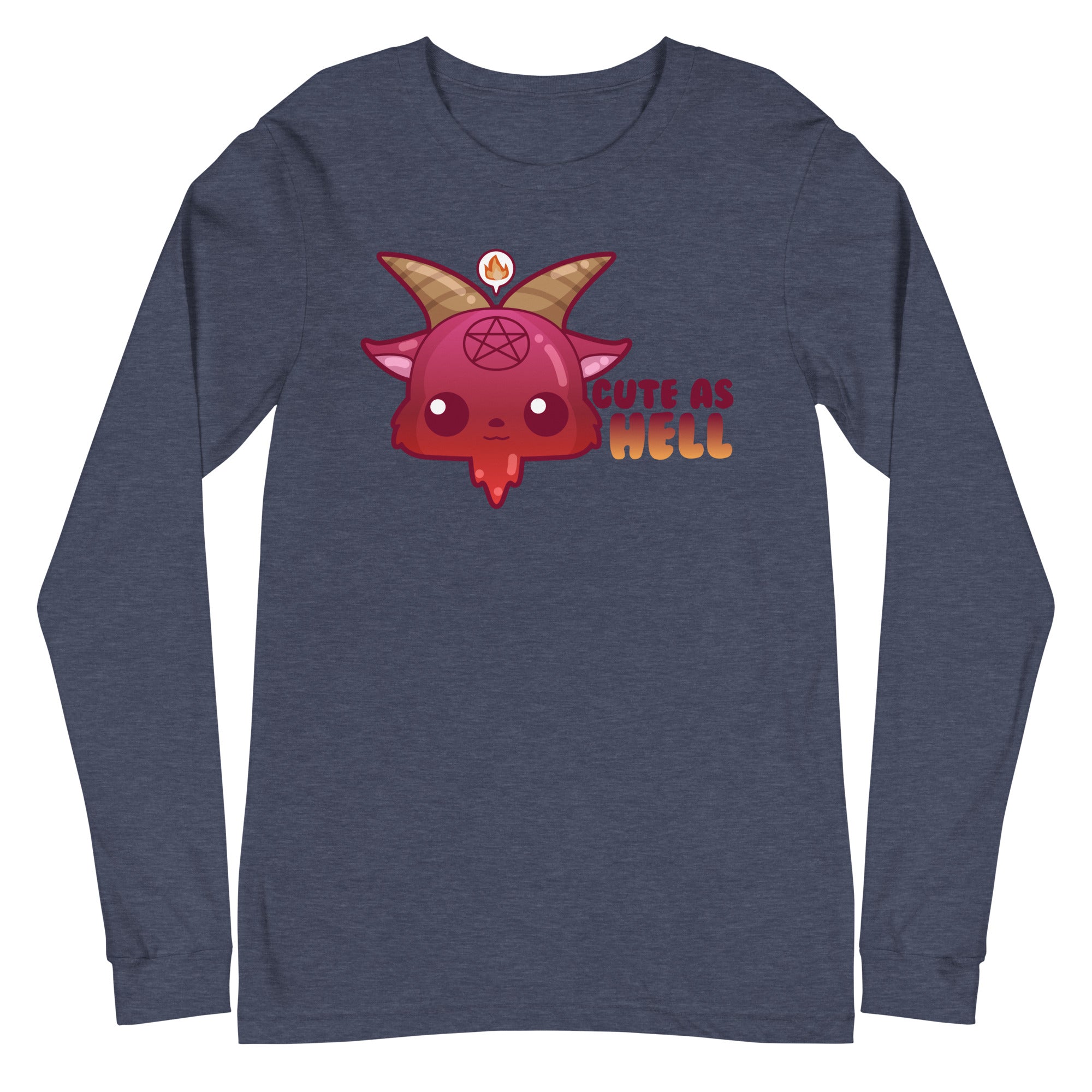 CUTE AS HELL - Long Sleeve Tee - ChubbleGumLLC