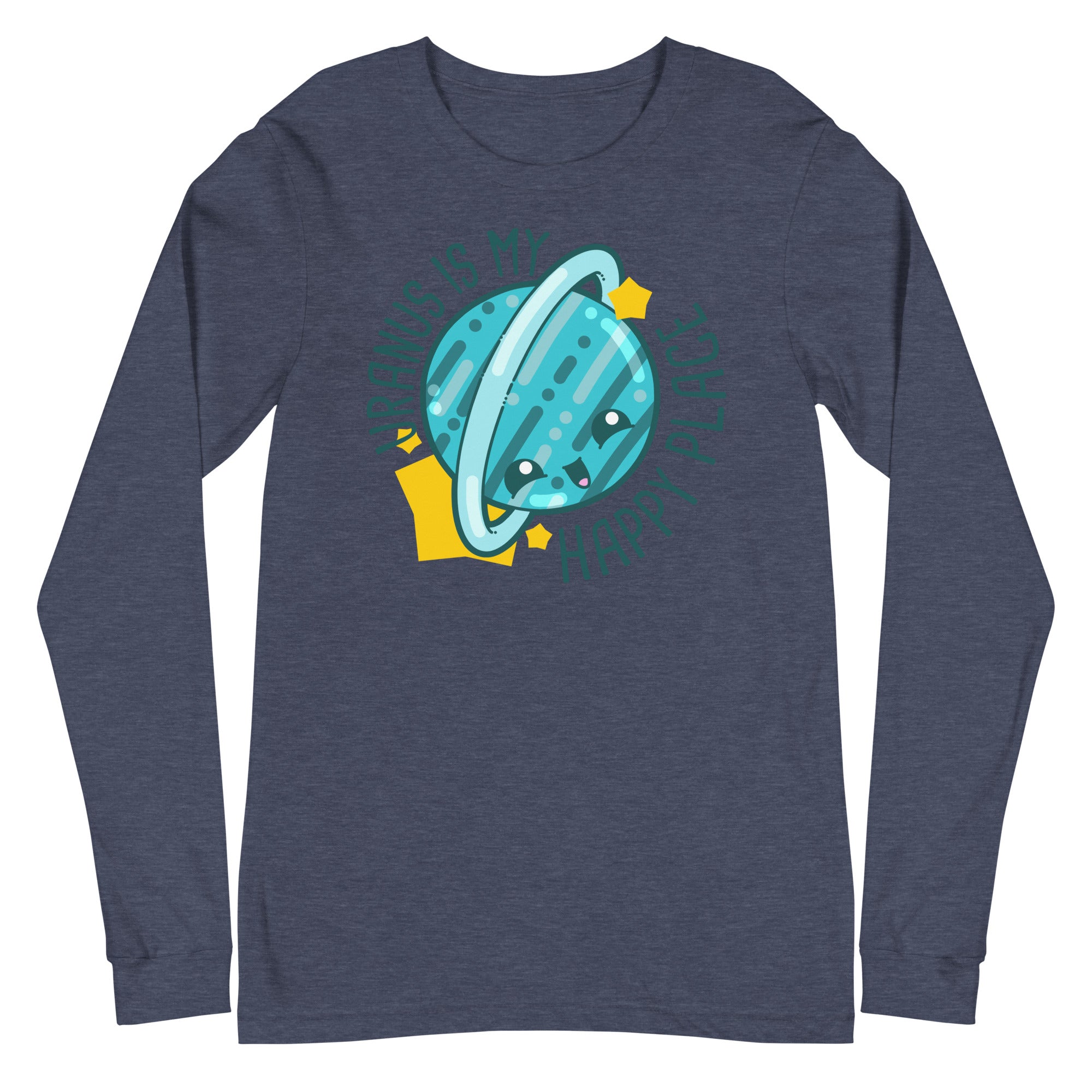 URANUS IS MY HAPPY PLACE - Long Sleeve Tee - ChubbleGumLLC