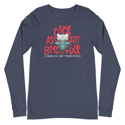 I SWEAR SO I DONT PUNCH PEOPLE - Long Sleeve Tee - ChubbleGumLLC