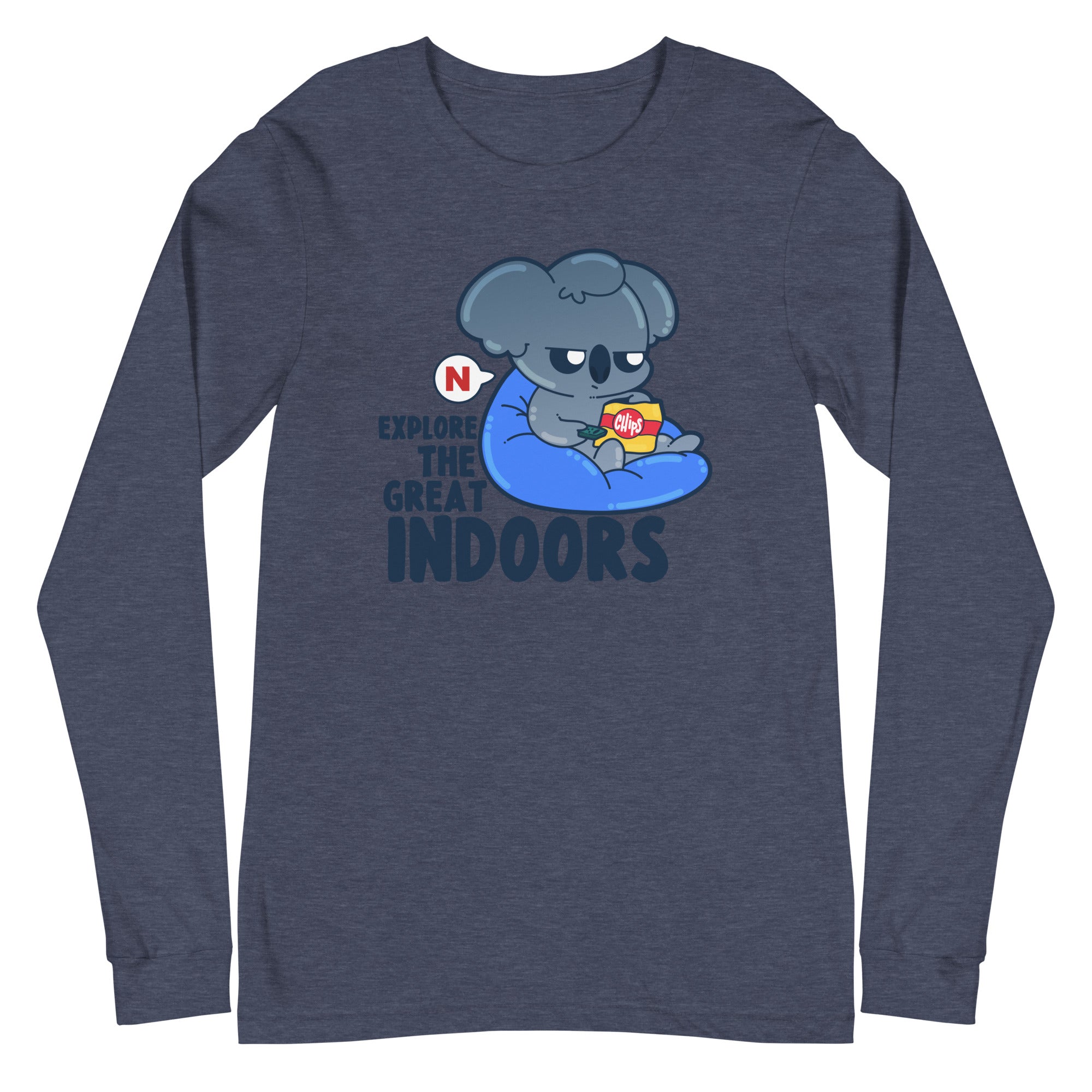 EXPLORE THE GREAT INDOORS - Long Sleeve Tee - ChubbleGumLLC