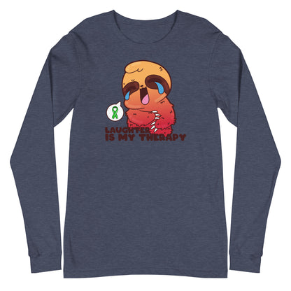 LAUGHTER IS MY THERAPY - Long Sleeve Tee - ChubbleGumLLC