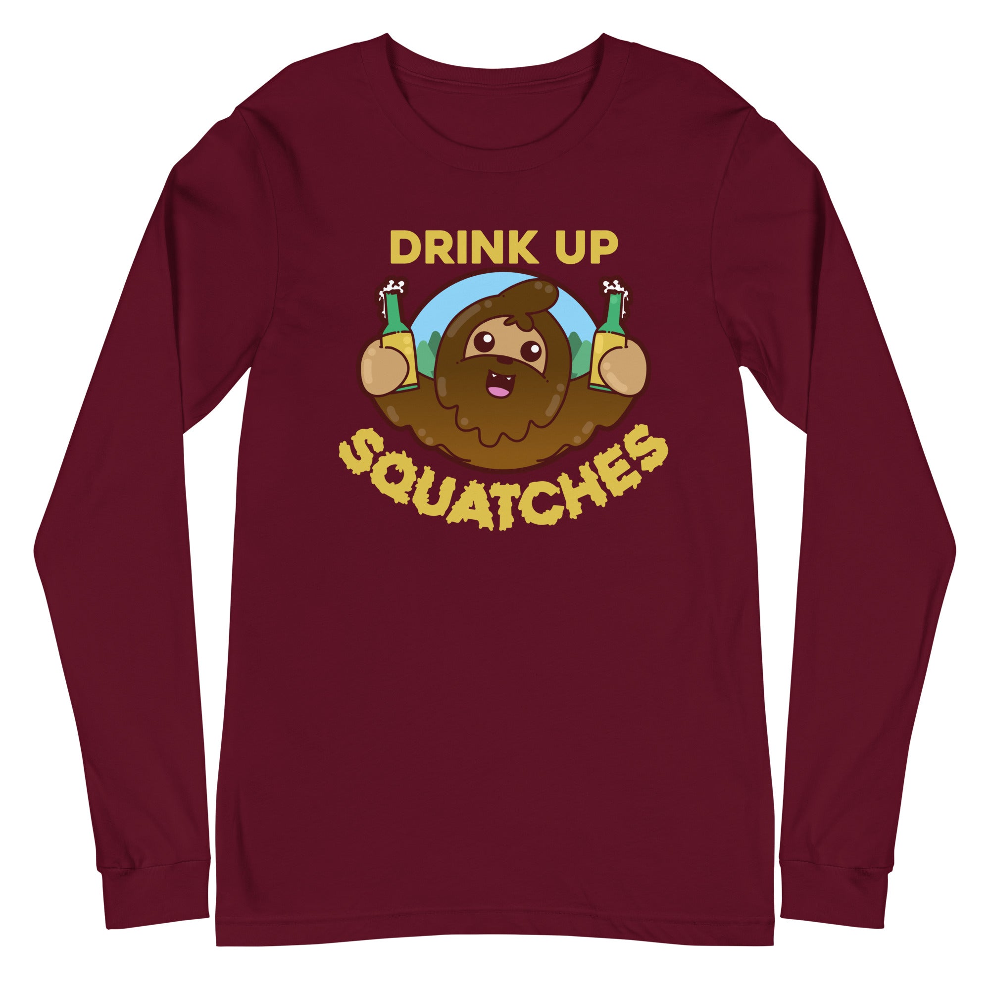 DRINK UP SQUATCHES - Long Sleeve Tee - ChubbleGumLLC