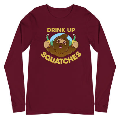 DRINK UP SQUATCHES - Long Sleeve Tee - ChubbleGumLLC