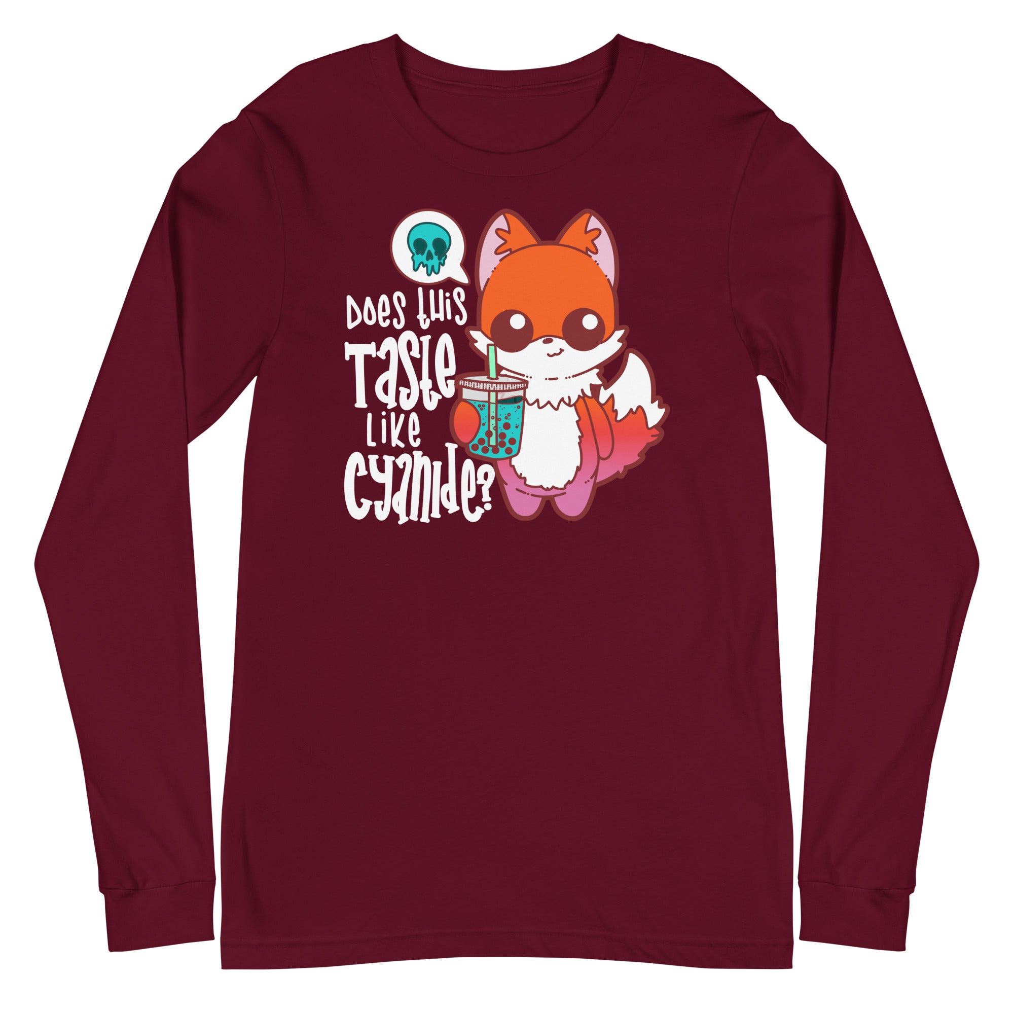 DOES THIS TASTE LIKE CYANIDE - Modified Long Sleeve Tee - ChubbleGumLLC