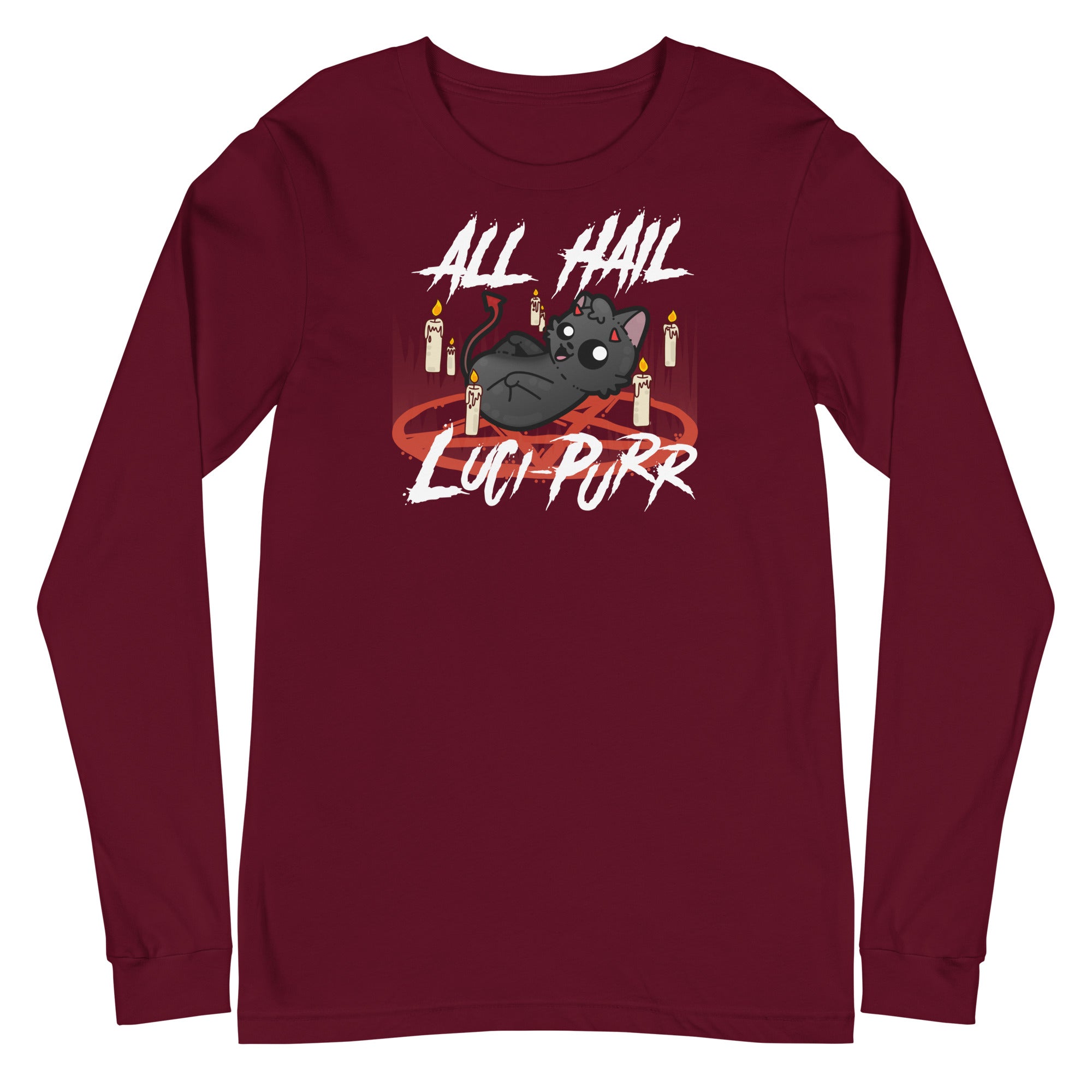 ALL HAIL LUCIPURR - Long Sleeve Tee - ChubbleGumLLC