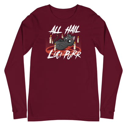 ALL HAIL LUCIPURR - Long Sleeve Tee - ChubbleGumLLC