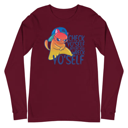 CHECK YOSELF - Long Sleeve Tee - ChubbleGumLLC