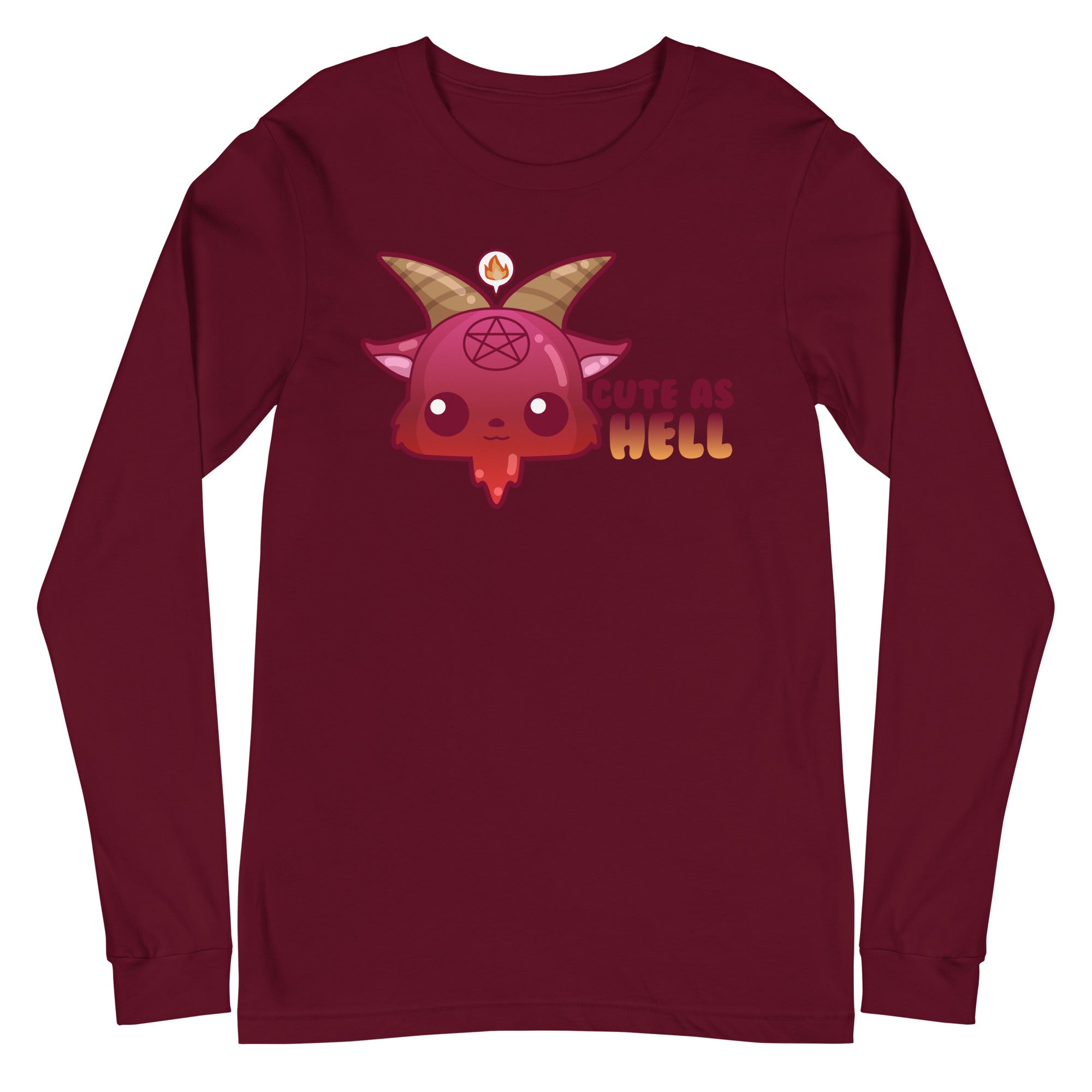 CUTE AS HELL - Long Sleeve Tee - ChubbleGumLLC