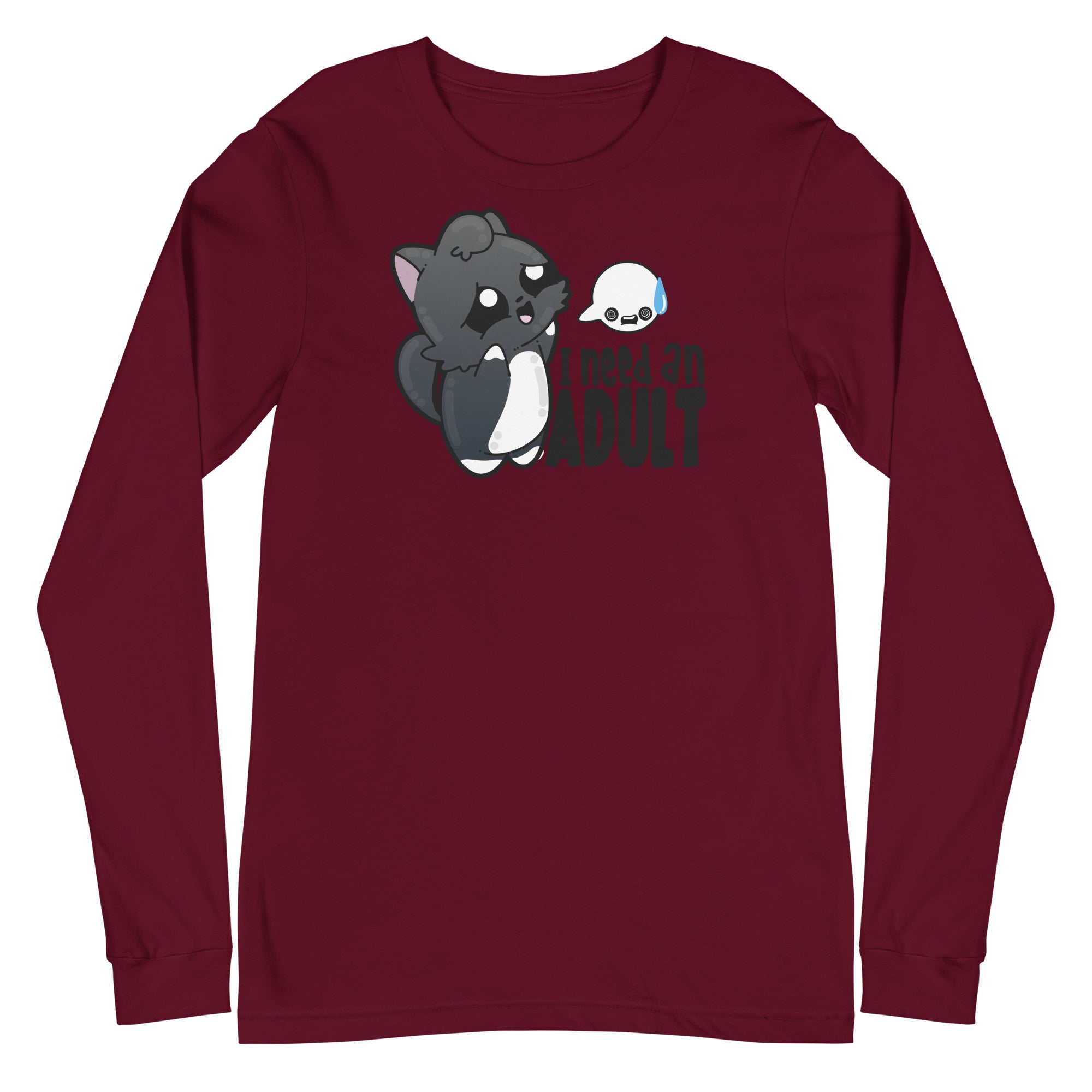 I NEED AN ADULT - Long Sleeve Tee - ChubbleGumLLC