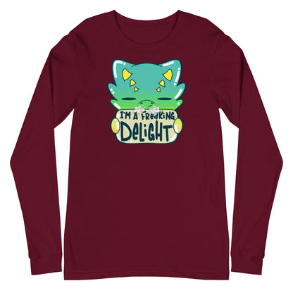 I AM A FREAKING DELIGHT - Long Sleeve Tee - ChubbleGumLLC