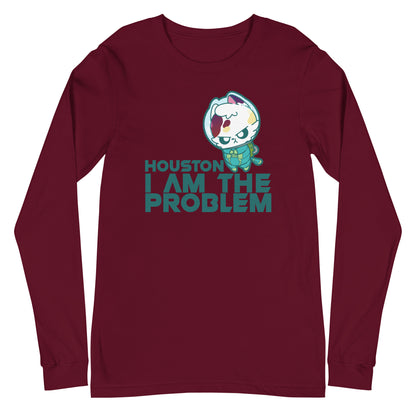 HOUSTON I AM THE PROBLEM - Long Sleeve Tee - ChubbleGumLLC