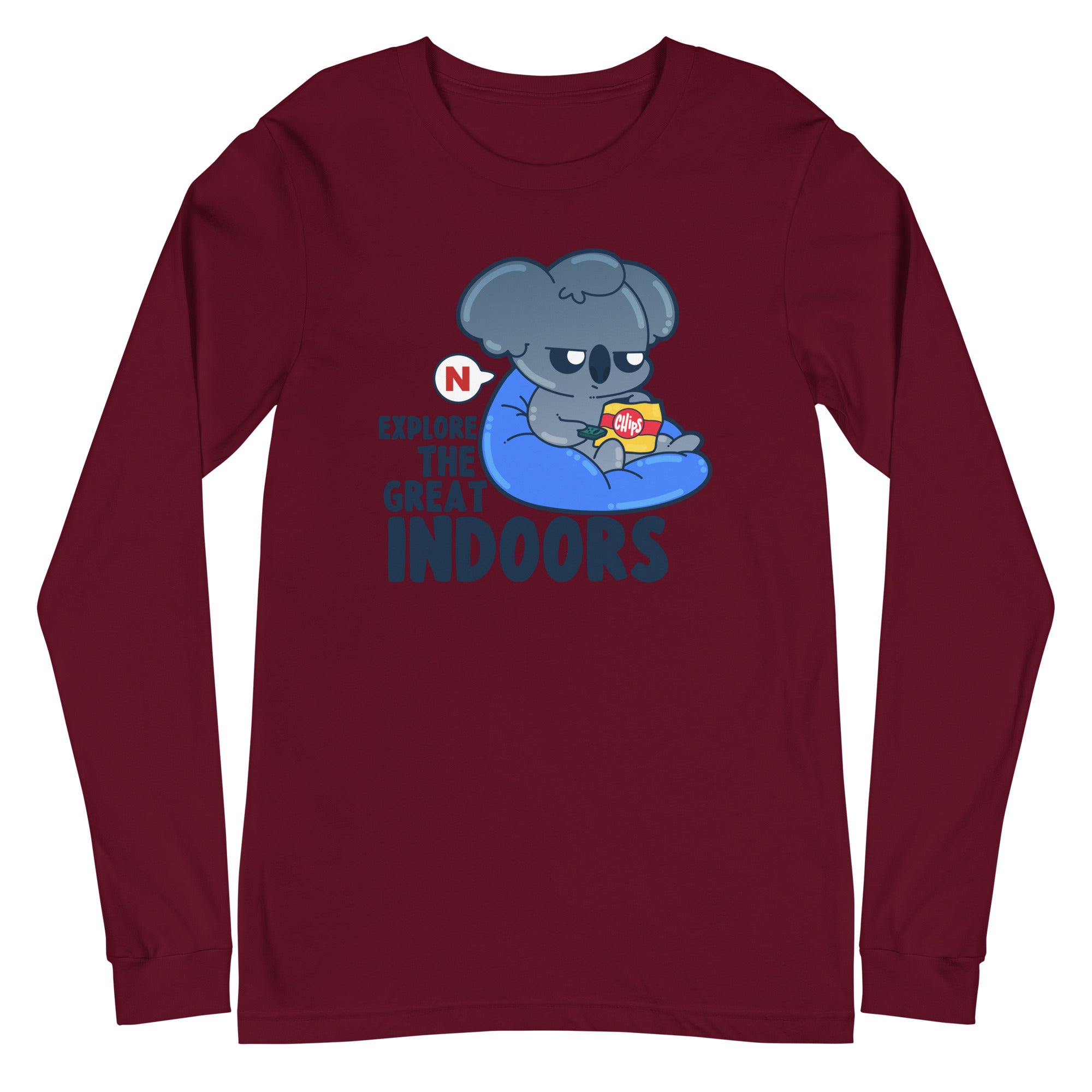 EXPLORE THE GREAT INDOORS - Long Sleeve Tee - ChubbleGumLLC